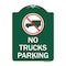 Signmission No Truck Sign No Truck Parking, Green & White Aluminum Architectural Sign, 18" x 24", GW-1824-23560 A-DES-GW-1824-23560 - alternate 1